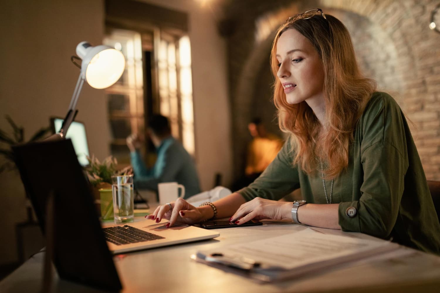 Freelancer working at a desk