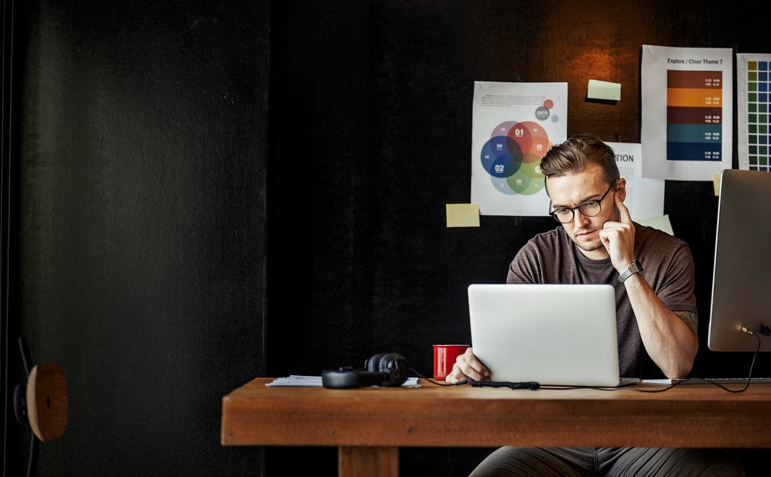 Remote professional working on a laptop